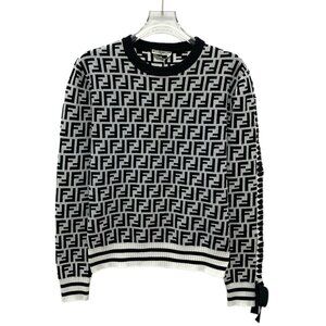 KW0906 Fendi Fendi color-blocked double F classic old flower all-over printed ro